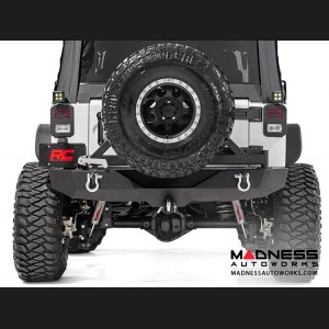 Jeep Wrangler JK Black Heavy Duty Rock Crawler Rear Bumper (2007 - 2018)